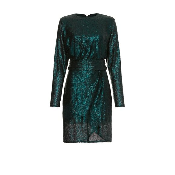 Donna Morgan Green Sequin Mini Dress – Women’s Size 6 (Retails $188) - Picture 5 of 12
